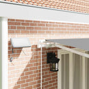 Markiseramme med LED -strimmellys Hvid 600 × 300 cm Aluminium