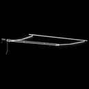 Markiseramme med LED -strimmellys Hvid 400 × 350 cm Aluminium