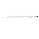 Markiseramme med LED -strimmellys Hvid 450 × 350 cm Aluminium