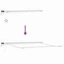 Markiseramme med LED -strimmellys Hvid 450 × 350 cm Aluminium