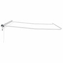 Markiseramme med LED -strimmellys Hvid 450 × 350 cm Aluminium