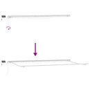 Markiseramme med LED -strimmellys Hvid 600 × 350 cm Aluminium