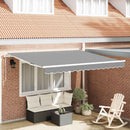 Markiseramme Hvid 350 x 250 cm Aluminium