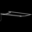 Markiseramme med LED -strimmellys Hvid 350 x 250 cm Aluminium