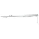 Markiseramme med LED -strimmellys Hvid 350 x 250 cm Aluminium