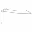 Markiseramme med LED -strimmellys Hvid 350 x 250 cm Aluminium