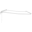 Markiseramme med LED -strimmellys Hvid 400 × 300 cm Aluminium