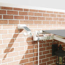 Markiseramme med LED -strimmellys Hvid 450 × 300 cm Aluminium