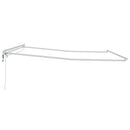 Markiseramme med LED -strimmellys Hvid 400 × 350 cm Aluminium