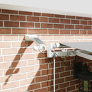 Markiseramme med LED -strimmellys Hvid 450 × 350 cm Aluminium