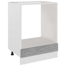 ovnskab "Riga" betongrå 60x46x81,5 cm konstrueret træ