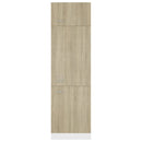 indbygningsskab til køl 60x57x207 cm konstrueret træ sonoma-eg