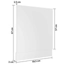 opvaskemaskinepanel "Lyon" hvid 59,5x3x67 cm konstrueret træ