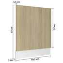 opvaskemaskinepanel "Lyon" Sonoma eg 59,5x3x67 cm konstrueret træ
