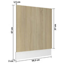 opvaskemaskinepanel "Lyon" Sonoma eg 59,5x3x67 cm konstrueret træ