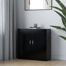 bogreol 82,5x30,5x80 cm konstrueret træ sort