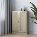 bogskab 82,5x30,5x115 cm konstrueret træ sonoma-eg