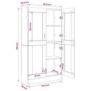 bogreol 82,5x30,5x150 cm konstrueret træ sonoma-eg
