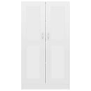 bogreol 82,5x30,5x150 cm konstrueret træ hvid højglans