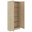 bogskab 82,5x30,5x185,5 cm konstrueret træ sonoma-eg