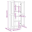bogskab 82,5x30,5x185,5 cm konstrueret træ sonoma-eg