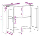 vitrineskab 82,5x30,5x80 cm konstrueret træ sort
