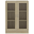 vitrineskab 82,5x30,5x115 cm konstrueret træ sonoma-eg