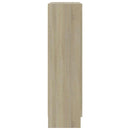 vitrineskab 82,5x30,5x115 cm konstrueret træ sonoma-eg