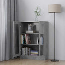 vitrineskab 82,5x30,5x115 cm konstrueret træ betongrå