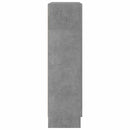 vitrineskab 82,5x30,5x115 cm konstrueret træ betongrå