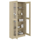 vitrineskab 82,5x30,5x185 cm konstrueret træ sonoma-eg