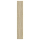 vitrineskab 82,5x30,5x185 cm konstrueret træ sonoma-eg