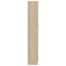 vitrineskab 82,5x30,5x185 cm konstrueret træ sonoma-eg