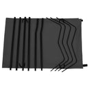 campingseng 180x60x19 cm oxfordstof og stål sort