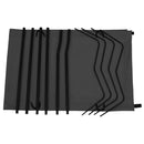 campingsenge 2 stk.180x60x19 cm oxfordstof og stål sort