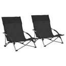 foldbare strandstole 2 stk. stof sort