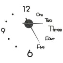 325153 vidaXL 3D Wall Clock Modern Design Black 100 cm XXL