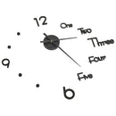 325153 vidaXL 3D Wall Clock Modern Design Black 100 cm XXL