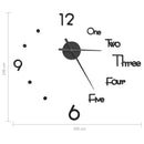 325153 vidaXL 3D Wall Clock Modern Design Black 100 cm XXL
