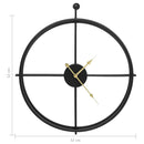 vægur 52 cm jern sort