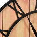 325172 vidaXL Wall Clock 39 cm Brown and Black MDF and Iron