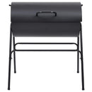 tøndegrill med 2 grillriste 80x95x90 cm stål sort