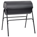 tøndegrill med 2 grillriste 80x95x90 cm stål sort