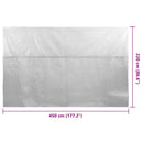 flydende solopvarmet poolovertræk 450x220 cm PE grå