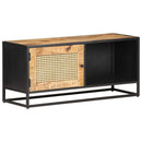 tv-skab 90x30x40 cm ru mangotræ og naturlig rørflet