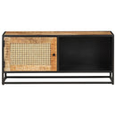 tv-skab 90x30x40 cm ru mangotræ og naturlig rørflet