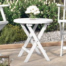 foldbart havebord Ø46 cm massivt akacietræ hvid