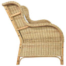 2-personers sofa naturlig rattan og hør
