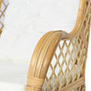 sofa med hynde naturlig rattan og linned