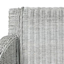 spisebordsstol med hynde naturlig rattan grå
